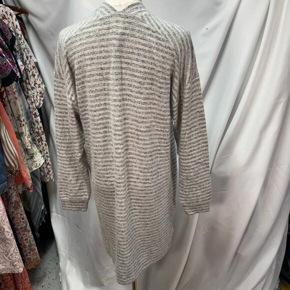 Lou & Grey‎ V-Neck Striped Sweater Dress Womens Small Tunic Casual Soft Relaxed - Picture 3 of 16